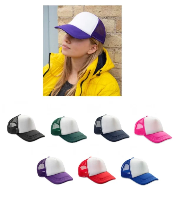 RC089 Result Core Half Mesh Truckers Cap